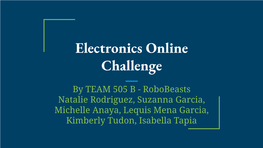 Electronics Online Challenge