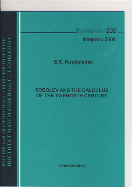 Sobolev and the Calculus of the Twentieth Century