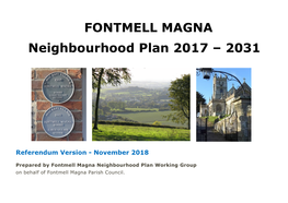 FONTMELL MAGNA Neighbourhood Plan 2017 – 2031