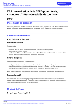 DDFIP Présentation Du Dispositif