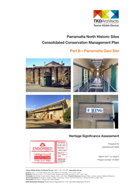 Part B—Parramatta Gaol Site