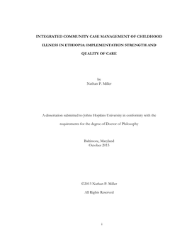 Integrated Community Case Management of Childhood