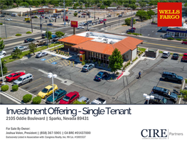 Single Tenant 2105 Oddie Boulevard | Sparks, Nevada 89431