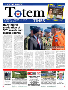 RCAF Marks Graduation of 50Th Search and Rescue Course Defence Minister Harjit Have Earned the Right to Join S