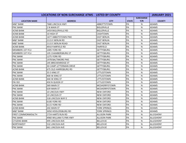 January 2021 Locations of Non-Surcharge Atms