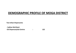 Demographic Profile of Moga District