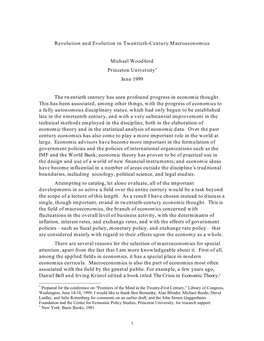 Revolution and Evolution in Twentieth-Century Macroeconomics