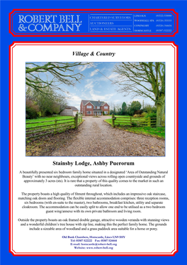 Village & Country Stainsby Lodge, Ashby Puerorum
