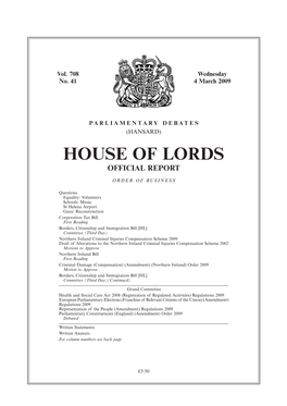 House of Lords Official Report