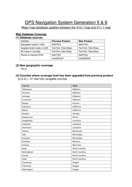 GPS Navigation System Generation 5 & 6