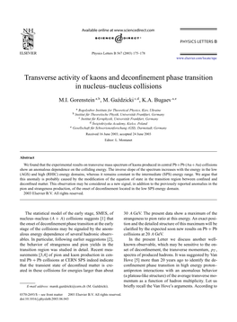 Transverse Activity of Kaons and Deconfinement Phase Transition In