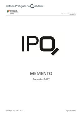 MEMENTO Fevereiro 2017