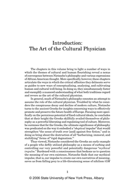 Introduction: the Art of the Cultural Physician