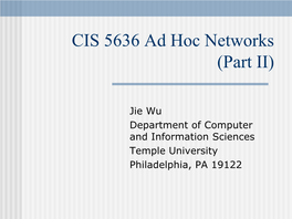 Dominating-Set-Based Routing in Ad Hoc Wireless Networks with Unidirectional Links Directed Networks (Cont’D.)