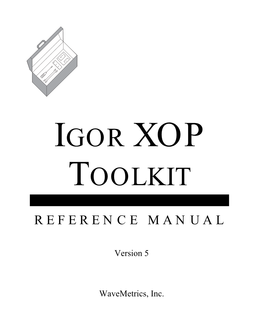 Igor XOP Toolkit 5 Manual