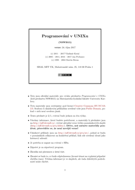 Programování V Unixu