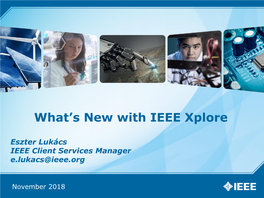 What's New with IEEE Xplore