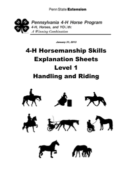4-H Horsemanship Skills Explanation Sheets Level 1 Handling and Riding