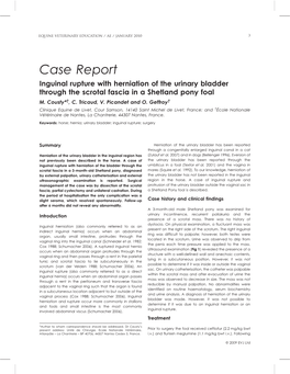 Case Report Inguinal Rupture with Herniation of the Urinary Bladder