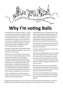 Why I'm Voting Balls on Strictly