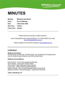 Printed Minutes 04112020 1900 Melksham Area