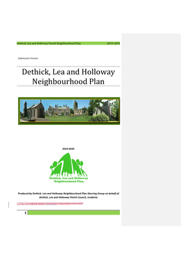 Dethick, Lea and Holloway Neighbourhood Plan