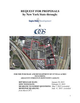 REQUEST for PROPOSALS by New York State Through: &