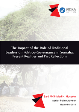 The Impact of the Role of Traditional Leaders on Politico-Governance in Somalia