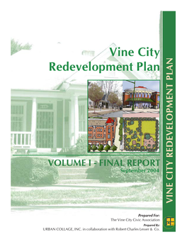 VINE CITY REDEVELOPMENT PLAN Credits and Acknowledgments