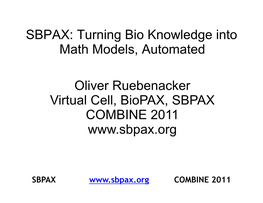 SBPAX: Turning Bio Knowledge Into Math Models, Automated