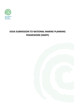 Iooa Submission to National Marine Planning Framework (Nmpf)