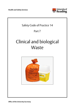 Biological & Clinical Waste