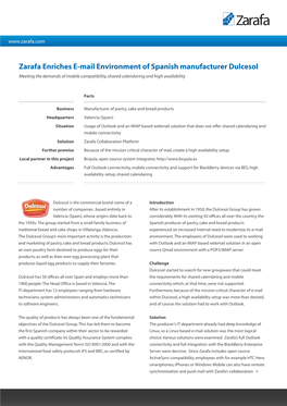 Zarafa Case Study: Dulcesol