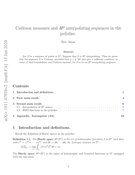 Carleson Measures and $ H^{P} $ Interpolating Sequences in The