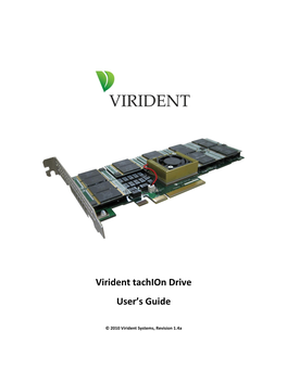 Virident Tachion Drive User's Guide
