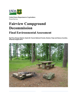 Fairview Campground Decommission Final Environmental Assessment