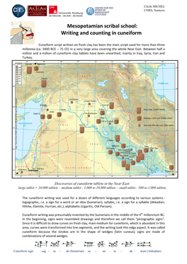 Mesopotamian Scribal School: Writing and Counting in Cuneiform