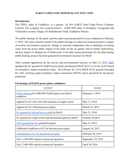 Il&Fs Tamilnadu Power Plant Site Visit