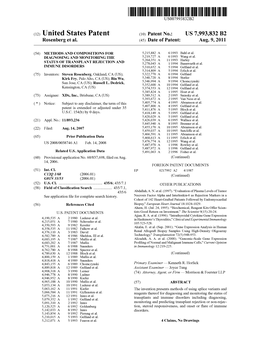 (12) United States Patent (10) Patent No.: US 7,993,832 B2 Rosenberg Et Al
