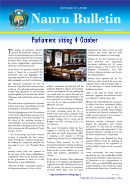 Parliament Sitting 4 October