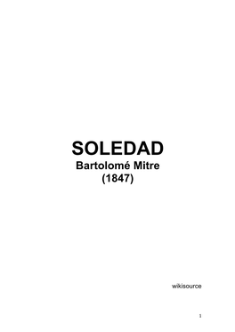 SOLEDAD Bartolomé Mitre (1847)