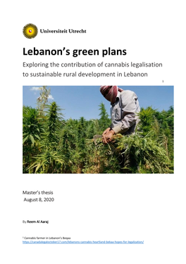 Lebanon's Green Plans
