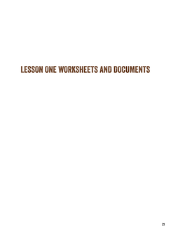 Lesson One Worksheets and Documents