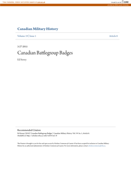 Canadian Battlegroup Badges Ed Storey