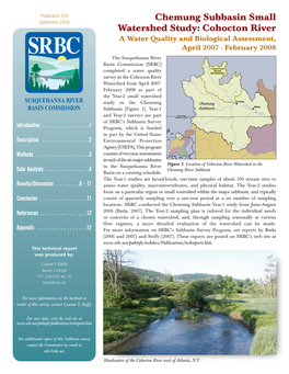 Chemung Subbasin-Cohocton River Survey