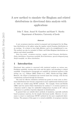A New Method to Simulate the Bingham and Related Distributions