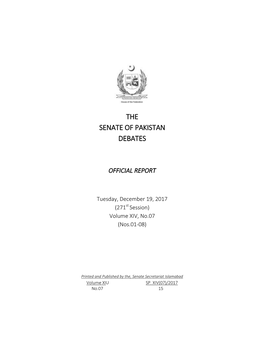 The Senate of Pakistan Debates