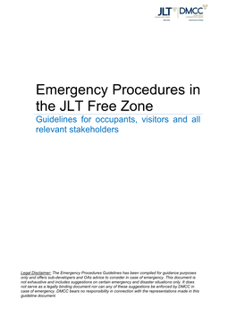 Emergency Procedures in the JLT Free Zone Guidelines for Occupants, Visitors and All Relevant Stakeholders