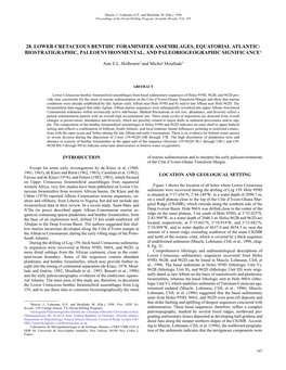 28. Lower Cretaceous Benthic Foraminifer Assemblages, Equatorial Atlantic: Biostratigraphic, Paleoenvironmental, and Paleobiogeographic Significance1