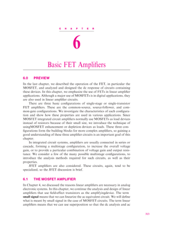 Basic FET Amplifiers 315